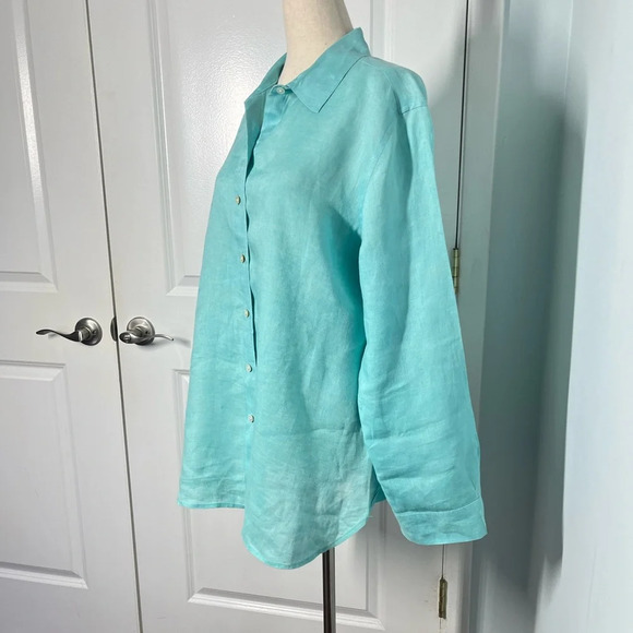 J Jill 100% linen Button Down Shirt size S - Picture 8 of 10